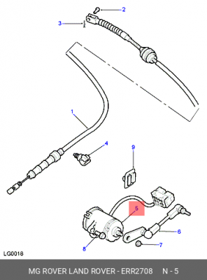 Датчик, положение педали акселератора ERR2708 MG ROVER LAND ROVER