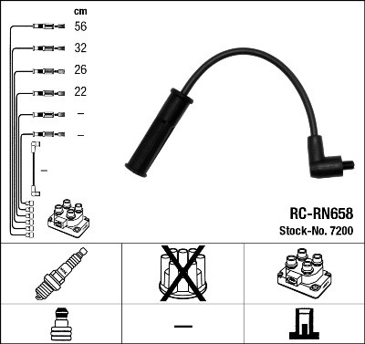 Ккомплект проводов зажигания RCRN658 NGK NTK
