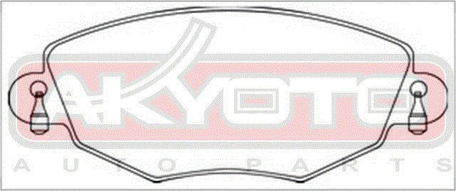 Колодки тормозные дисковые AKD-1248 AKYOTO