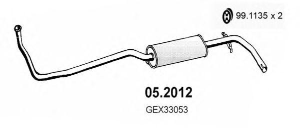 Предглушитель выхлопных газов 052012 ASSO