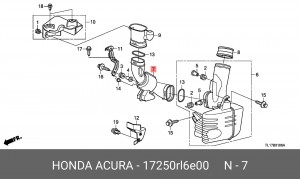 Деталь 17250RL6E00 HONDA