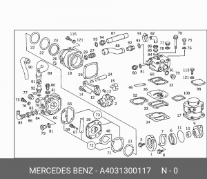 Поршень пневматического компрессора A 403 130 01 17 MERCEDES BENZ