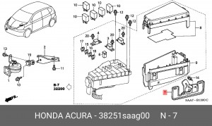 Кронштейн блока предохранителей 38251SAAG00 HONDA