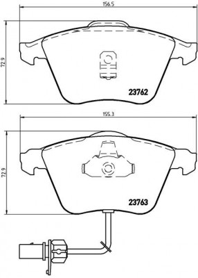 Комплект тормозных колодок, диско P85056 BREMBO