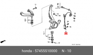 Датчик, частота вращения колеса 57455S10000 HONDA