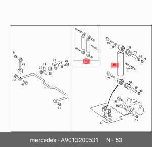 Амортизатор подвески A9013200531 MERCEDES BENZ