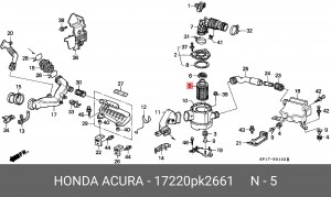 Воздушный фильтр 17220PK2661 HONDA