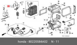 Расширительный клапан, кондиционер 80220S84A02 HONDA
