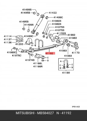 Многолистовая рессора MB584027 MITSUBISHI