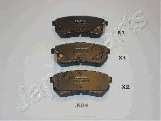 Комплект тормозных колодок, диско PPK04AF JAPAN PARTS GROUP