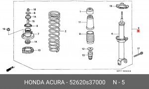 Амортизатор 52620-S37-000 HONDA