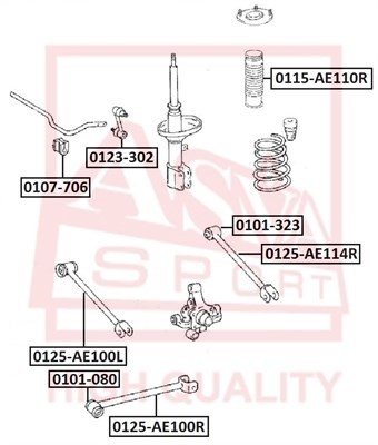 Рычаг подвески 0125-AE100R ASVA