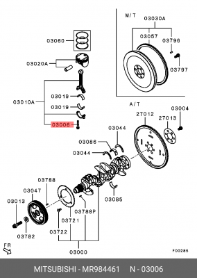 Болт шатуна MR984461 MITSUBISHI