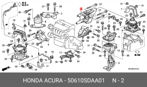 Кронштейн крепления подушки двигателя 50610SDAA01 HONDA