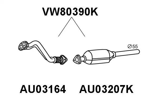 Катализатор VW80390K VENEPORTE