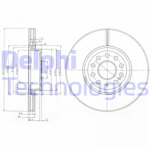 Тормозной диск BG3953 DELPHI