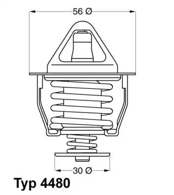 Термостат, охлаждающая жидкость 448082D WAHLER