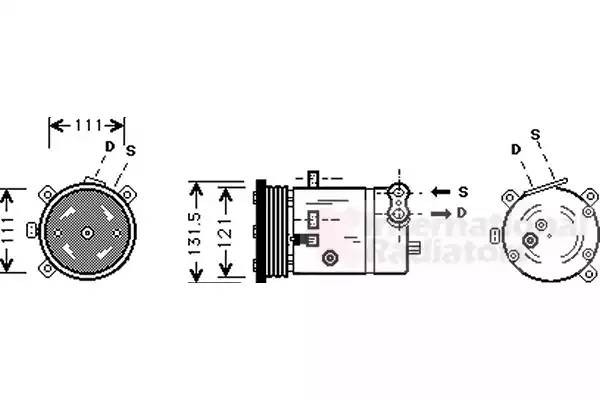 Компрессор, кондиционер 8100K038 VAN WEZEL