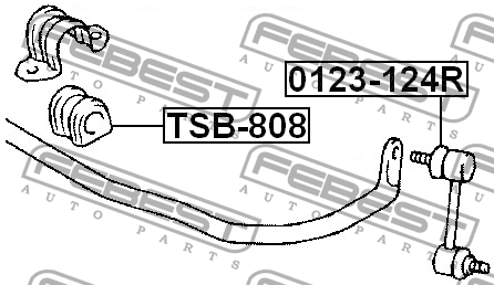Стойка стабилизатора 0123-124R FEBEST