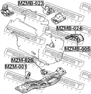 Подушка двигателя MZMB-023 FEBEST