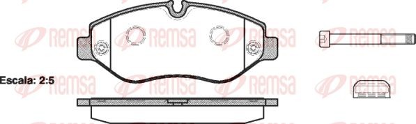 Комплект тормозных колодок, диско 124500 REMSA