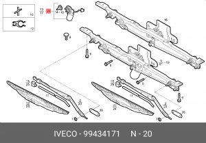Двигатель стеклоочистителя 99434171 IVECO