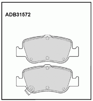 Колодки тормозные дисковые ADB31572 ALLIED NIPPON