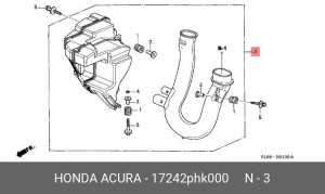 Деталь 17242PHK000 HONDA
