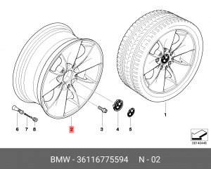 Диск колеса 36 11 6 775 594 BMW