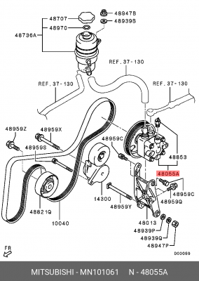 Насос ГУР MN101061 MITSUBISHI