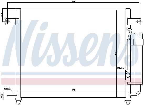 Конденсатор, кондиционер 94640 NISSENS