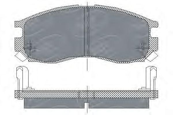 Комплект тормозных колодок, диско SP133 SCT