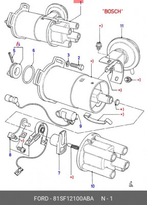 Распределитель зажигания 81SF-12100-ABA FORD