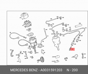 Свеча зажигания A0031591203 MERCEDES BENZ