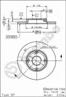 Тормозной диск 08.5877.10 BREMBO