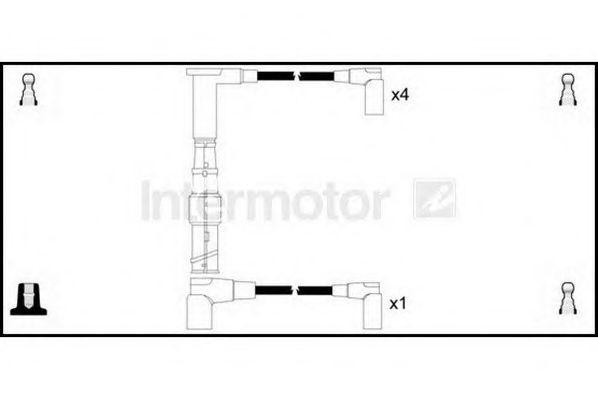 Ккомплект проводов зажигания 73662 STANDARD