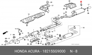 Кронштейн, система выпуска ОГ 18215SG9000 HONDA