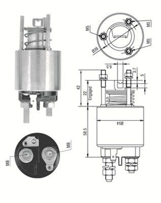 Тяговое реле, стартер 940113050484 MAGNETI MARELLI