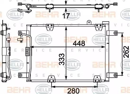 Конденсатор, кондиционер 8FC351303781 HELLA
