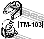 Подушка двигателя TM-103 FEBEST