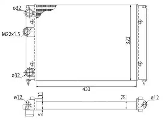 Радиатор охлаждения ДВС 350213214003 MAGNETI MARELLI