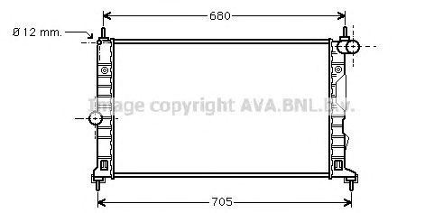 Радиатор, охлаждение двигател SB2055 AVA