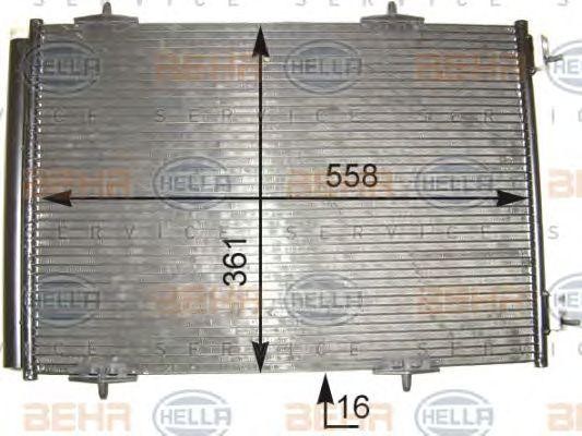 Конденсатор, кондиционер 8FC 351 303-661 HELLA