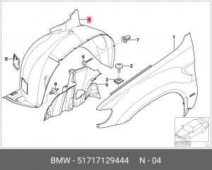 Подкрылок 51 71 7 129 444 BMW