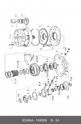 Подшипник, промежуточный подшипник карданного вала 194508 SCANIA