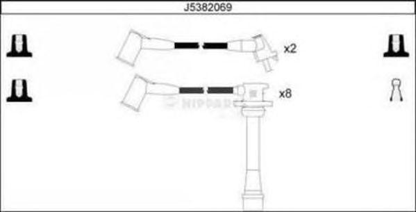 Ккомплект проводов зажигания J5382069 H B JAKOPARTS NIPPARTS