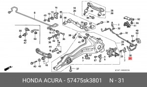 Датчик, частота вращения колеса 57475SK3801 HONDA