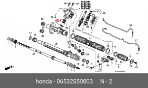 Механизм рулевой (ремкомплект) 06532S50003 HONDA