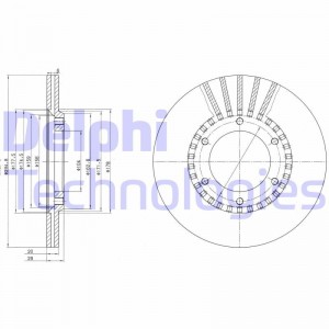 Тормозной диск BG2365 DELPHI
