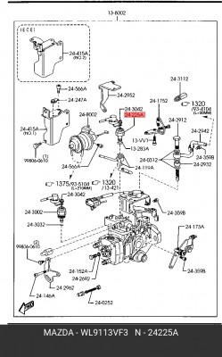 Подъёмный магнит WL9113VF3 MAZDA